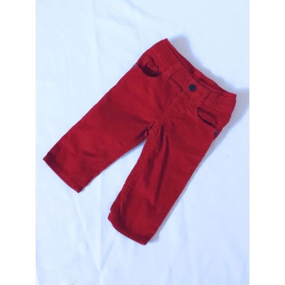 GAP BabyGap Infant Toddler 12-18 Months Corduroy Red Bottoms - Picture 1 of 3